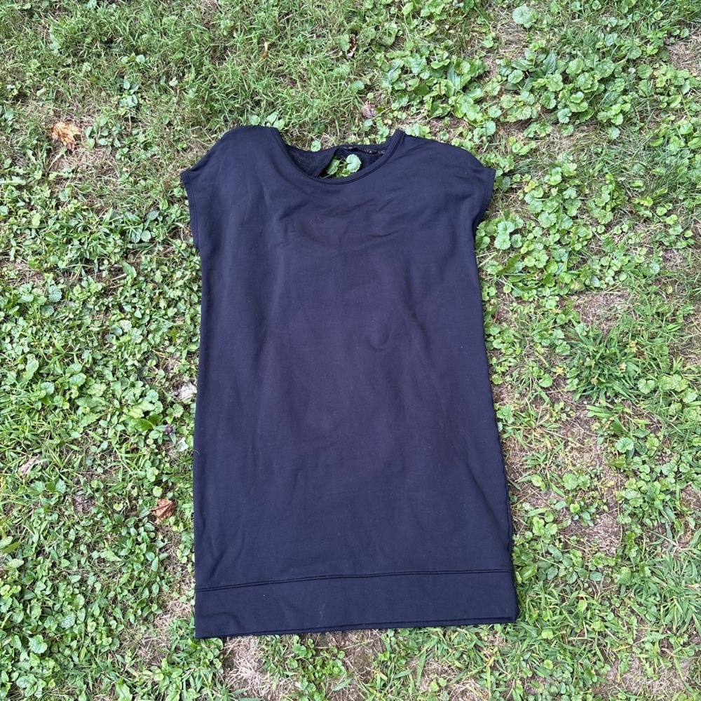 Athleta Black Sleeveless Dress‎ Womens Small Open Back Athleisure